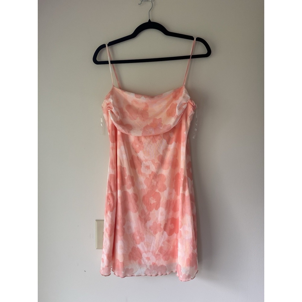 See You Monday Mini Garden Party Floral Body Con Dress Size XL Lined Stretch